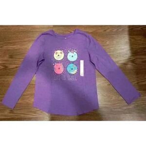 NWT SO Girl's Purple Long Sleeve Shirt "Life Is Sweet",  Size XL (14/16)